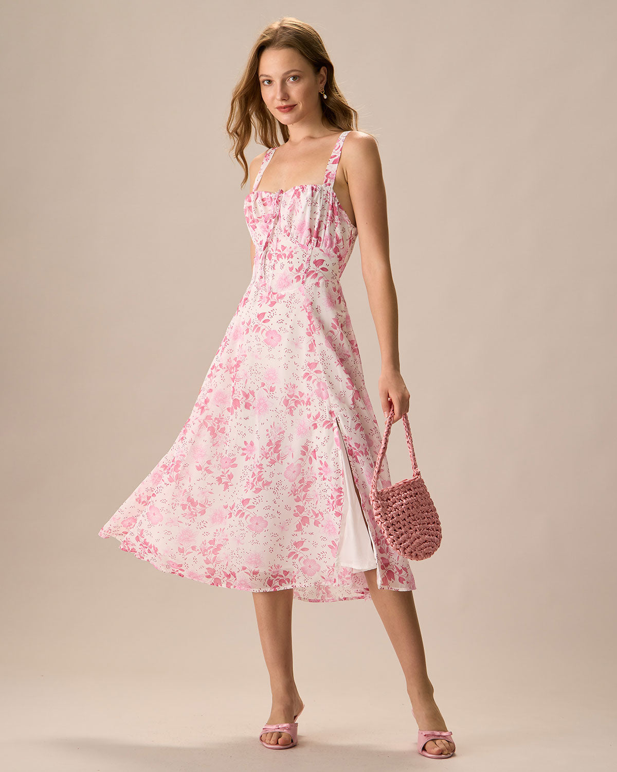 De Zivva Bloemenprint Midi Jurk