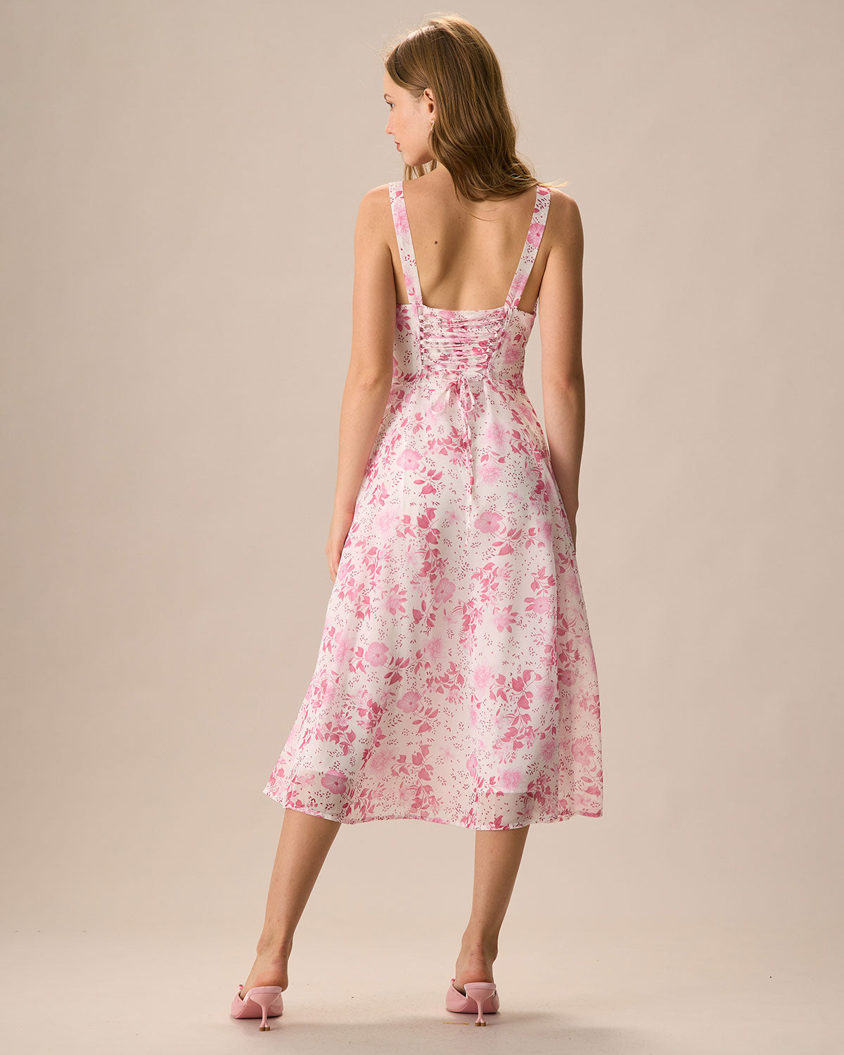 De Zivva Bloemenprint Midi Jurk