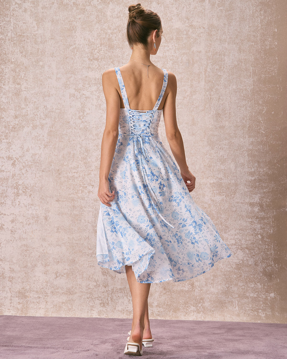 De Zivva Bloemenprint Midi Jurk