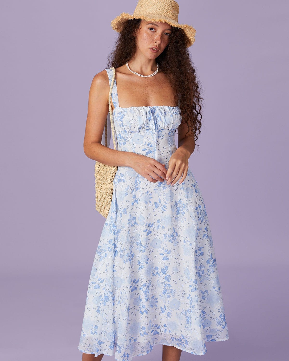 De Zivva Bloemenprint Midi Jurk