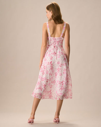 De Zivva Bloemenprint Midi Jurk