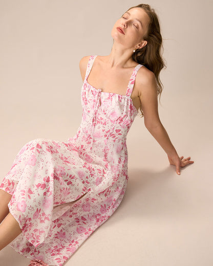 De Zivva Bloemenprint Midi Jurk
