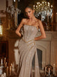 De Zivva Glein Strapless Paillettenjurk
