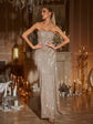 De Zivva Glein Strapless Paillettenjurk