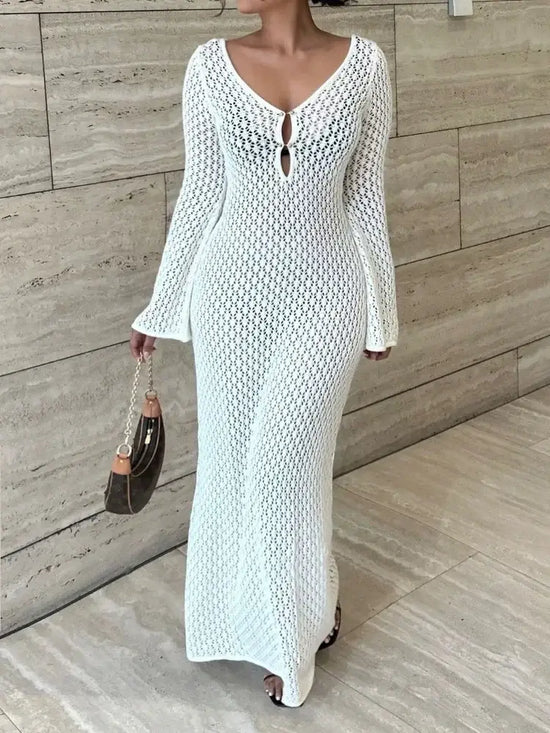 De Zivva Gebreide Maxi Cover-up Jurk