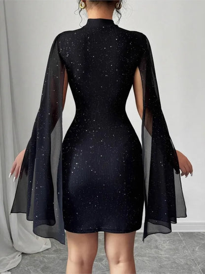 De Zivva Chiffon Cape-Jurk