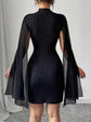 De Zivva Chiffon Cape-Jurk