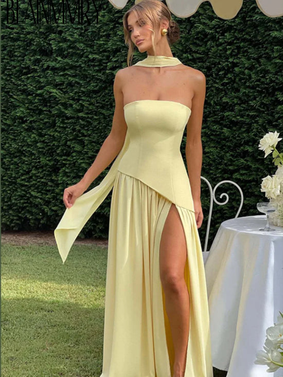 De Zivva Off-Shoulder Zomerse Maxi-jurk
