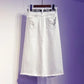 De Zivva Witte Denim Maxi-rok
