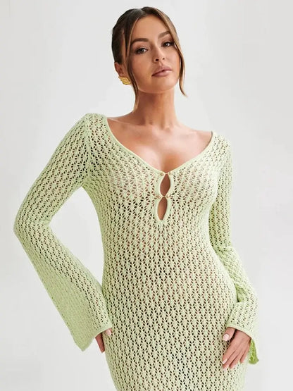 De Zivva Gebreide Maxi Cover-up Jurk