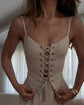 De Zivva Lace-Up Two-Piece Set
