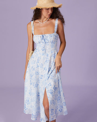De Zivva Bloemenprint Midi Jurk