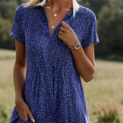 De Zivva Droomblauwe Midi Jurk -  Elegant & Veelzijdig